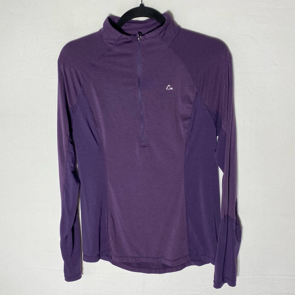 Paradox Purple Dri Release Recycled Polyester Merino Wool Activewear Top M